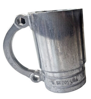 SNAP-ON Aluminum Socket Mug Cup Beer Stein Wrench 5/8 Large SF201 USA Silver